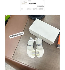 Toe Loop Rhinestone Slide Sandals