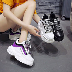 Lettering Color Block Platform Sneakers