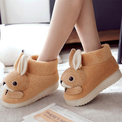 4 Colors Kawaii Animal Fleece Shoes