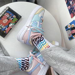Two-color Shoelaces Candy Sneakers