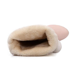 Pink/Beige Sweet Bow Fluffy High Boots