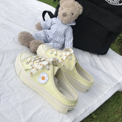 Kawaii Daisy  Half Drag Canvas Shoes