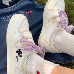 Floral Gingham Sneakers