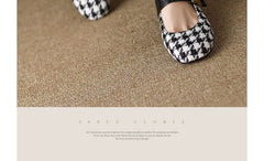 Houndstooth Mary Jane Shoes