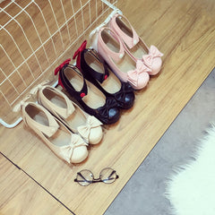 Black/Beige/Pink Sweet Bow Lolita Heels Shoes S12900