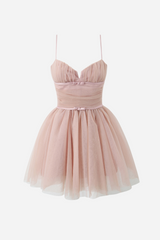 Myrna Bowknot Mesh Mini Slip Dress