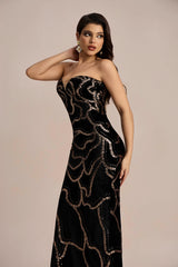 Nydia Sequin Embellished Velvet Maxi Dress