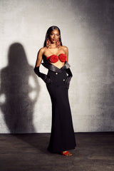 Quintina Floral Bustier Mermaid Maxi Dress