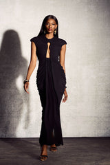 Hermosa Keyhole Ruched Maxi Dress