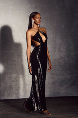 Riva Cut Out Sequin Maxi Dress