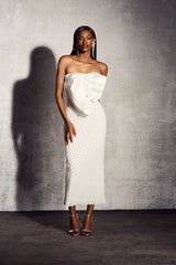 Esther Pearl Embellished Off Shoulder Maxi Dress