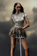 Cornelia Sea Shell Sequins Mini Dress