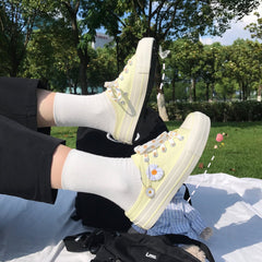 Kawaii Daisy  Half Drag Canvas Shoes