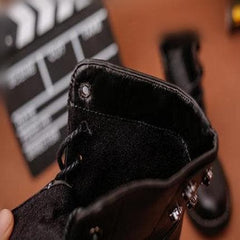 Black Gothic Laced Ankle Boots