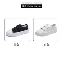 Adhesive Strap Canvas Platform Sneakers YP567