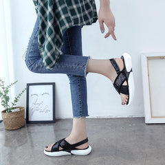 Black/White/Blue Sweet Shining Sandals