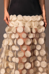 Irene Strapless Sheer Tulle Maxi Dress