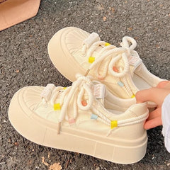 Canvas Plain Sneakers