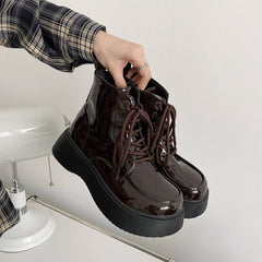 Vintage Lacquered Design Boots