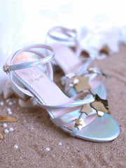 Mid-Heel Star Flash Ankle Strap Sandals BE1083