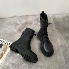 Kawaii Platform Lace-Up Short Boots YP1016