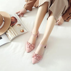 4 Colors Pastel Falbala Princess Sandals S12788