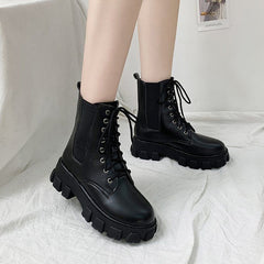Platform Lace-Up Boots YP233