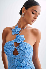 Beverly Floral Appliqué Crochet Maxi Dress-Sunfere