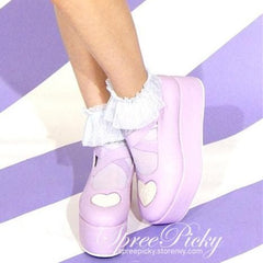 J-Fashion Harajuku Lolita Comfortable Low-cut Platform Shoes