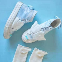Blue Sky Wings Canvas Shoes