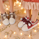 Brown/Red Lace Lolita Shoes