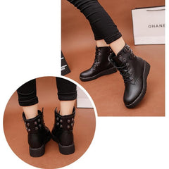Black Gothic Laced Ankle Boots