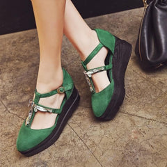 Red/Green/Black Sweet Platform Sandals Shoes