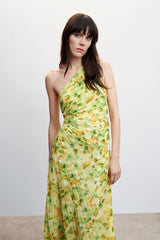 Riva Floral Printed One Shoulder Maxi Dress