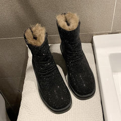 3 Colors Fluffy Crystal Martin Boots