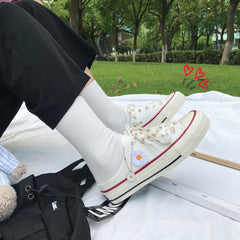 Kawaii Daisy  Half Drag Canvas Shoes