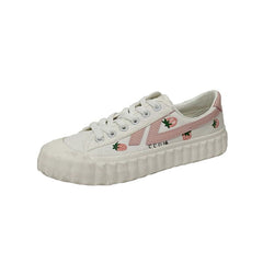 Strawberry Print Platform Sneakers YP558