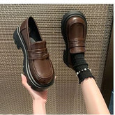 Platform Chunky Heel Loafers