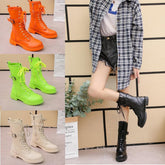 4 Colors Gothic Buckle Laced Martin Boots