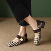 Houndstooth Mary Jane Shoes