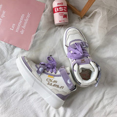 Korean Cute Sneakers Casual Velcro Running Shoes BE031