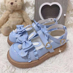 6 Colors Bunny Bow Lolita Pastel Shoes