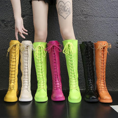 6 Colors Lace Up Martin High Boots