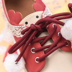 Brown/Red Lace Lolita Shoes