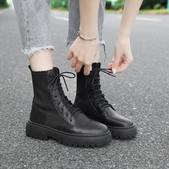 Black Laced Socks Martin Boots