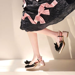 Lolita Pastel Bow Knot Mary Janes Lolita Shoes Sandals ON06