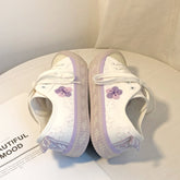 Floral Embroidered Canvas Pink/Purple Shoes BE787