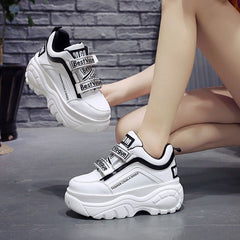 Lettering Color Block Platform Sneakers