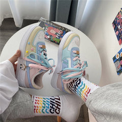 Two-color Shoelaces Candy Sneakers