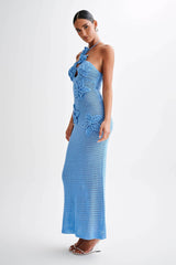 Beverly Floral Appliqué Crochet Maxi Dress-Sunfere